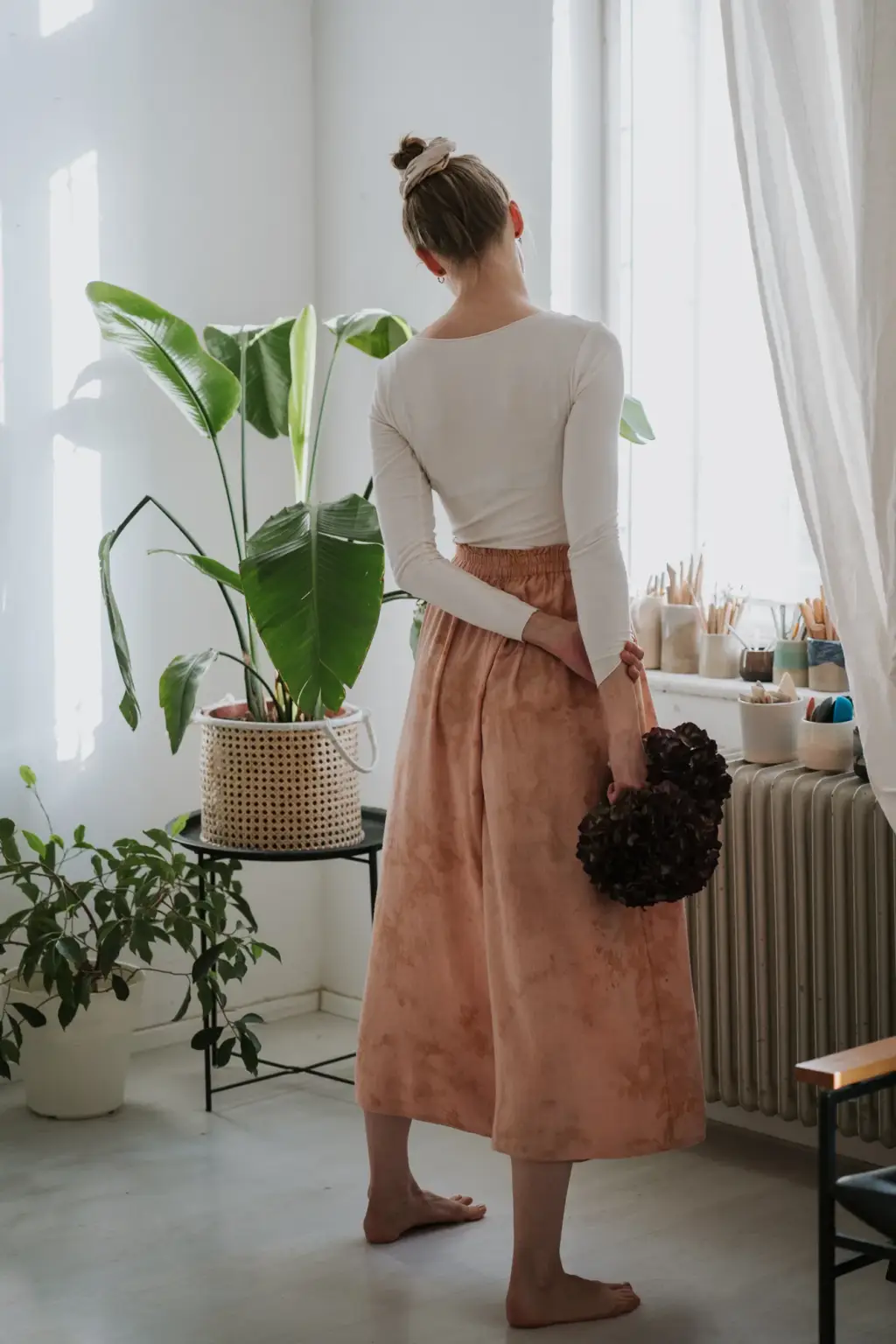 Cloud 99 Silk Pants: Pink Ground